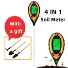 Прибор для измерения влажности почвы, измеритель влажности почвы 4 в 1, PH, кислотности, температуры, солнечного света, для садовых растений