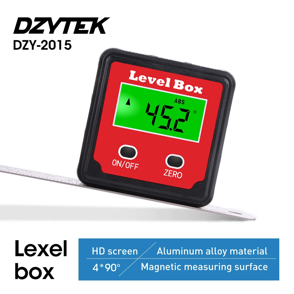 

DZYTEK Digital Angle Finder Gauge Magnetic Protractor Level Box Inclinometer Gauge Mini Cube Portable Tool Carpenters Craftsman