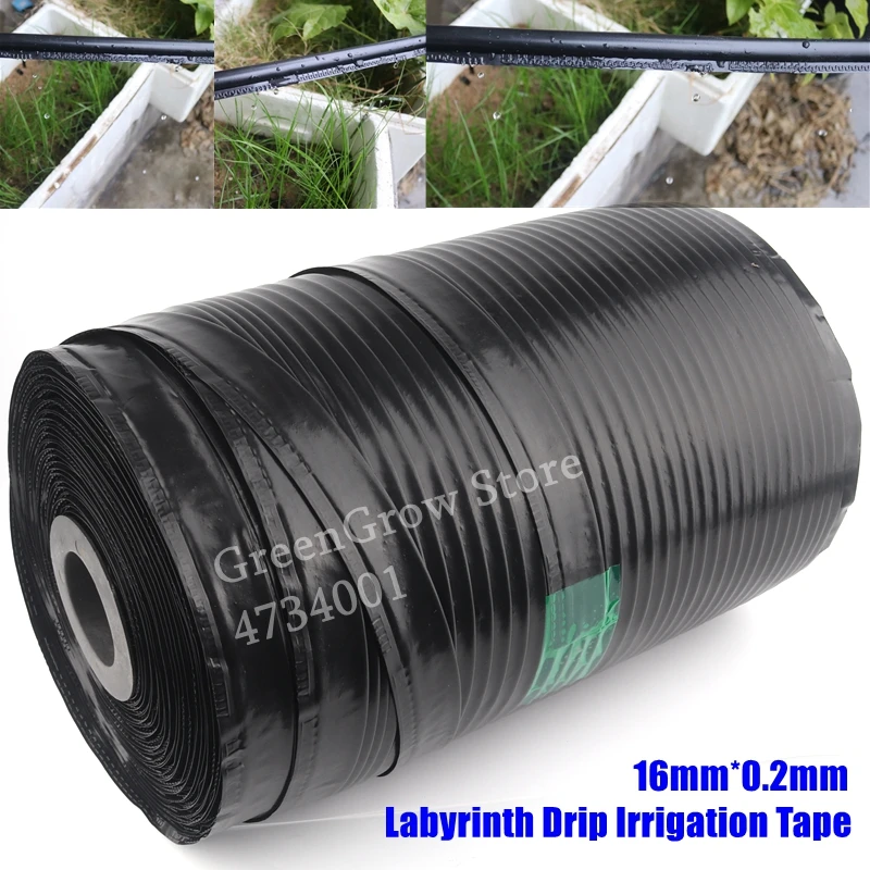 1000m/Roll 16mm*0.2mm Single Blade Labyrinth Drip Irrigation Tape Agricultural Drip Hose Garden Farm Saving Water Irrigation