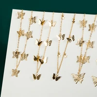 bohemian butterfly choker necklace women gold silver color acrylic cutout clavicle necklaces for women 2020 fashion jewelry new