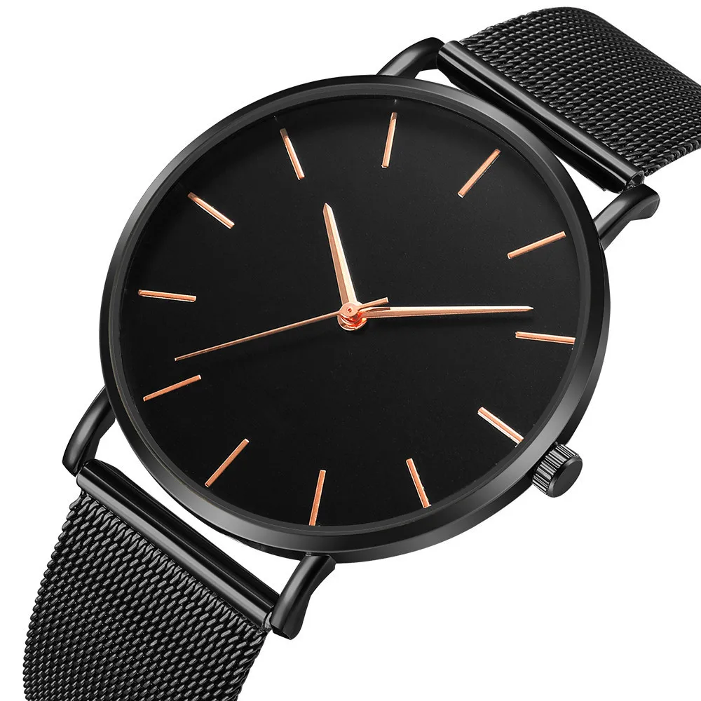 

Luxury Watch Men Mesh Ultra-thin Stainless Steel Quartz Wrist Watch Male Clock reloj hombre relogio masculino zegarek saat