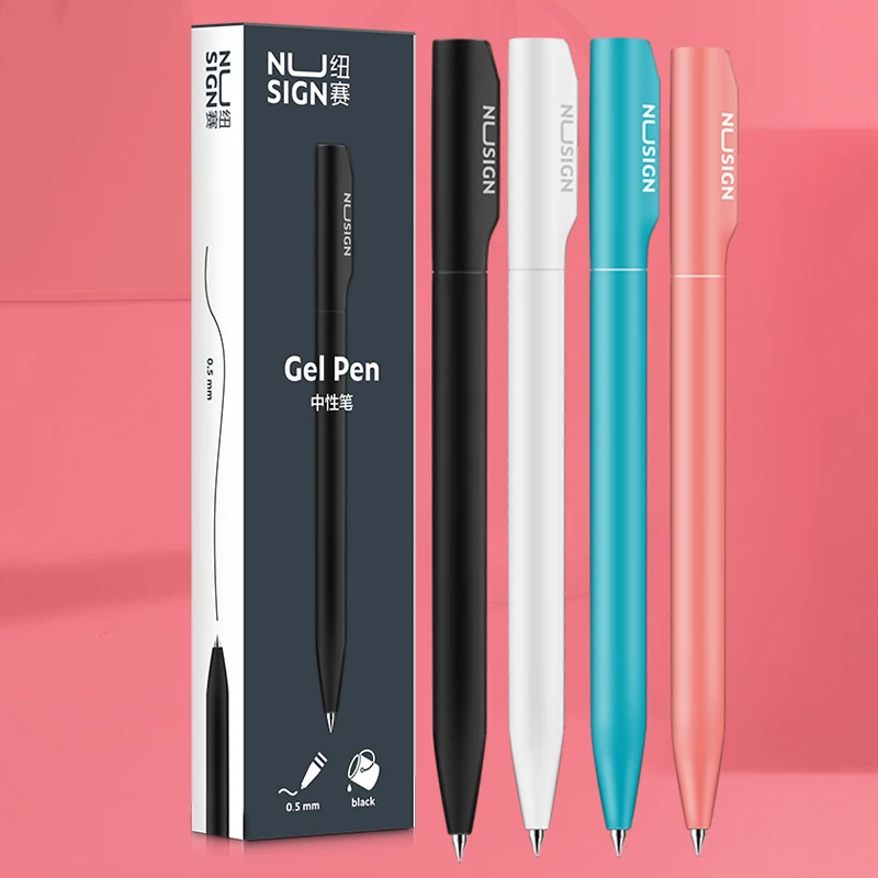 

Deli Rotating Gel Pen Advanced Black Ink Signature Pen Creative 0.5mm Bullet Nib Write Handle Student Office Stationery Supplies