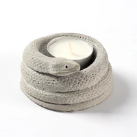 concrete candlestick silicone mold snake coiling design resin mould creative handmade home decorative craft tool
