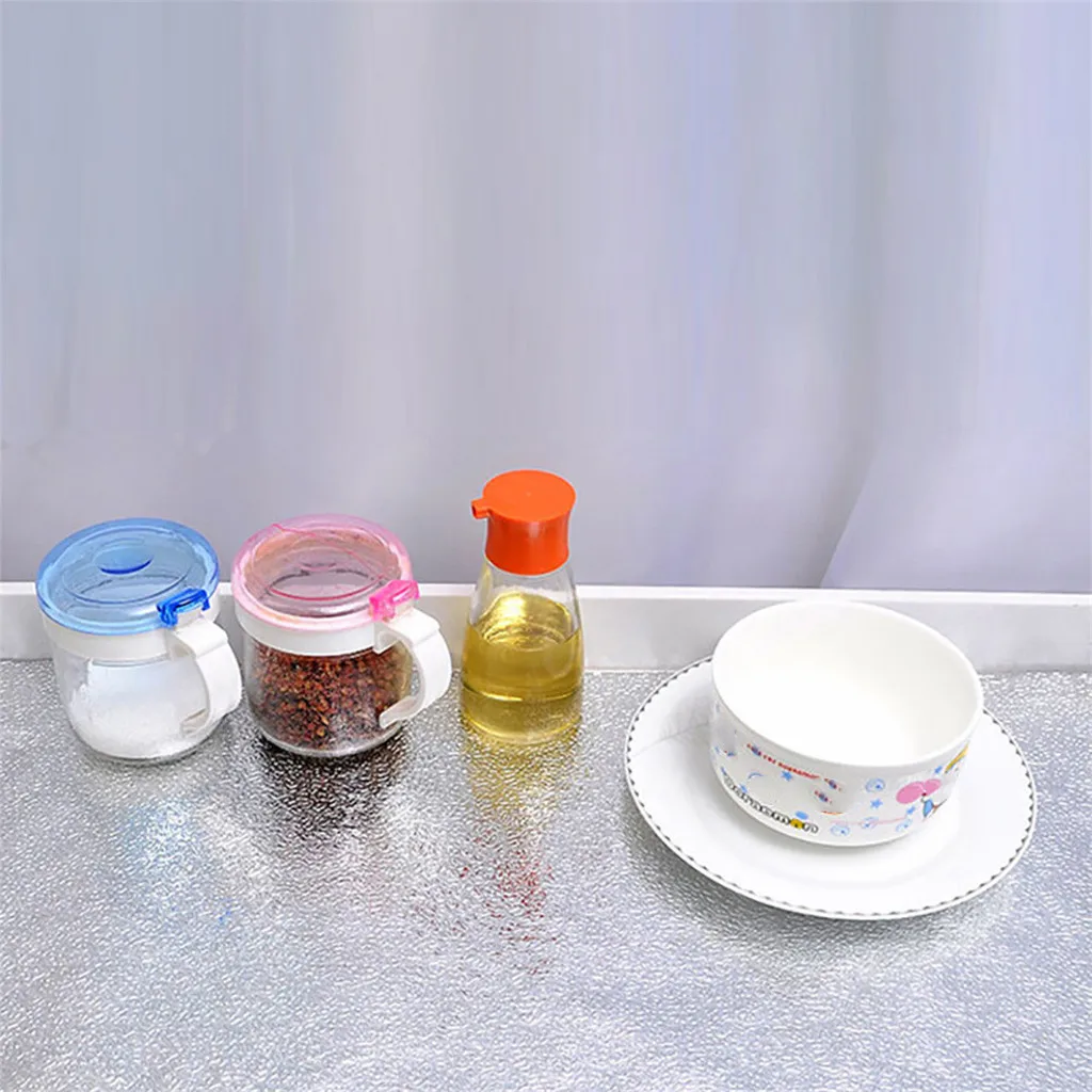

2021tophomedecorDIYWaterproofOilProofAluminumFoilSelfAdhesiveWallStickerStoveCabinet