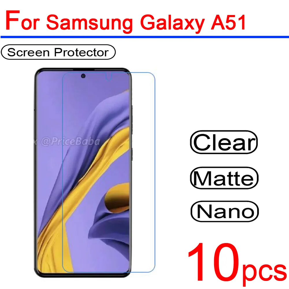 10 шт ультра чистый мягкий ЖК экран для samsung A71 Защитная пленка galaxy A51 защитная +