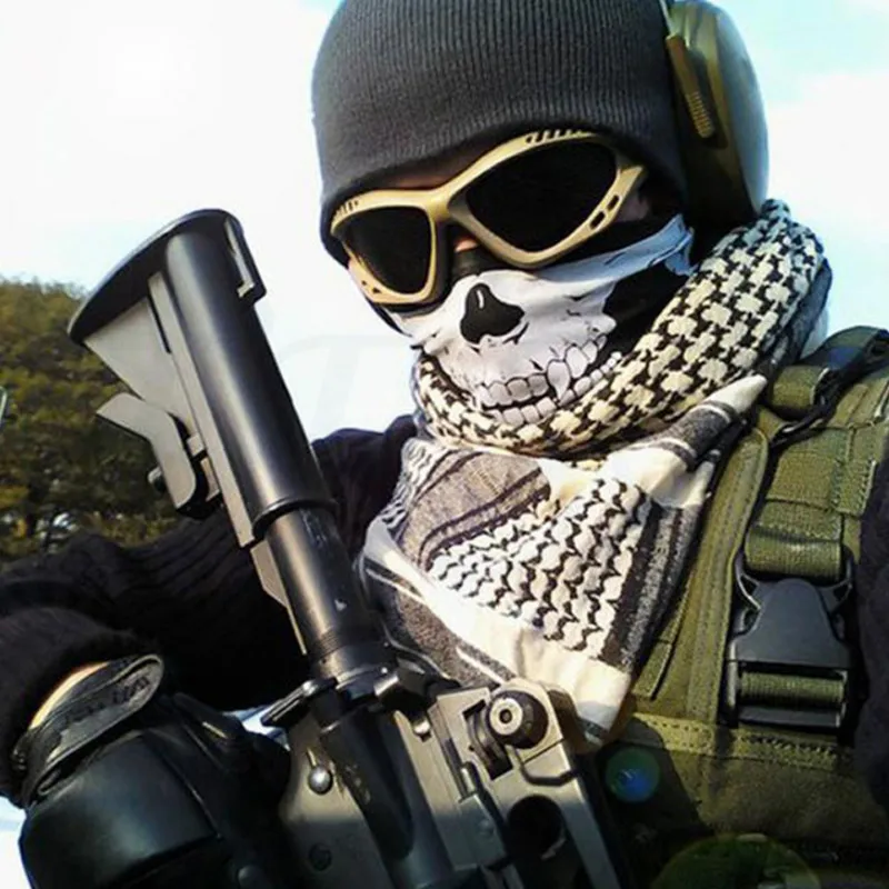 Мотоциклетная маска для шеи лица лыжная с черепом полумаска Хэллоуина