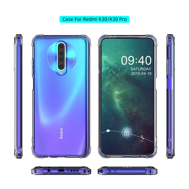 Прозрачный военный противоосенний чехол для телефона Xiaomi Redmi Note 8 Pro 7 7A 8T K30 K20 5 Plus 8A