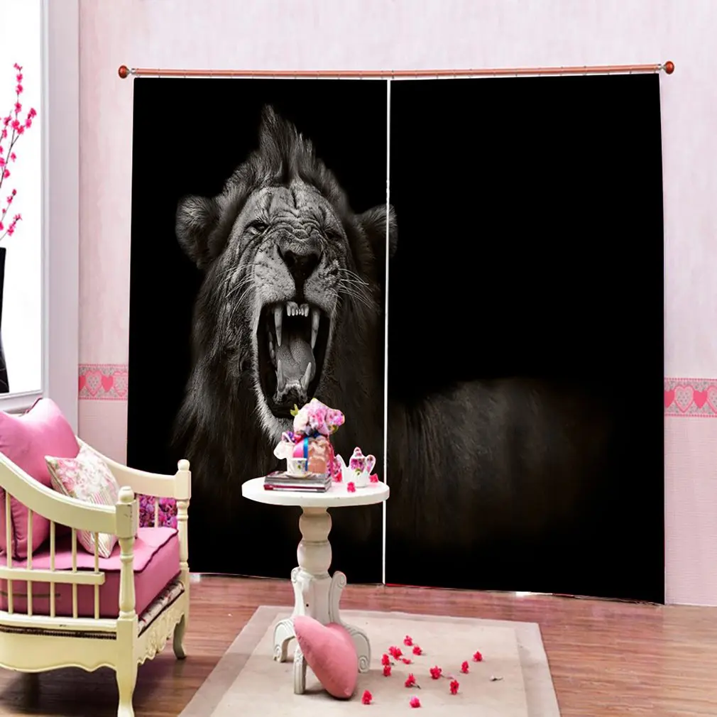 149338823 Tiger Curtain 140*100 Creative Home Interior Bedroom Living Room Hotel Decorative |