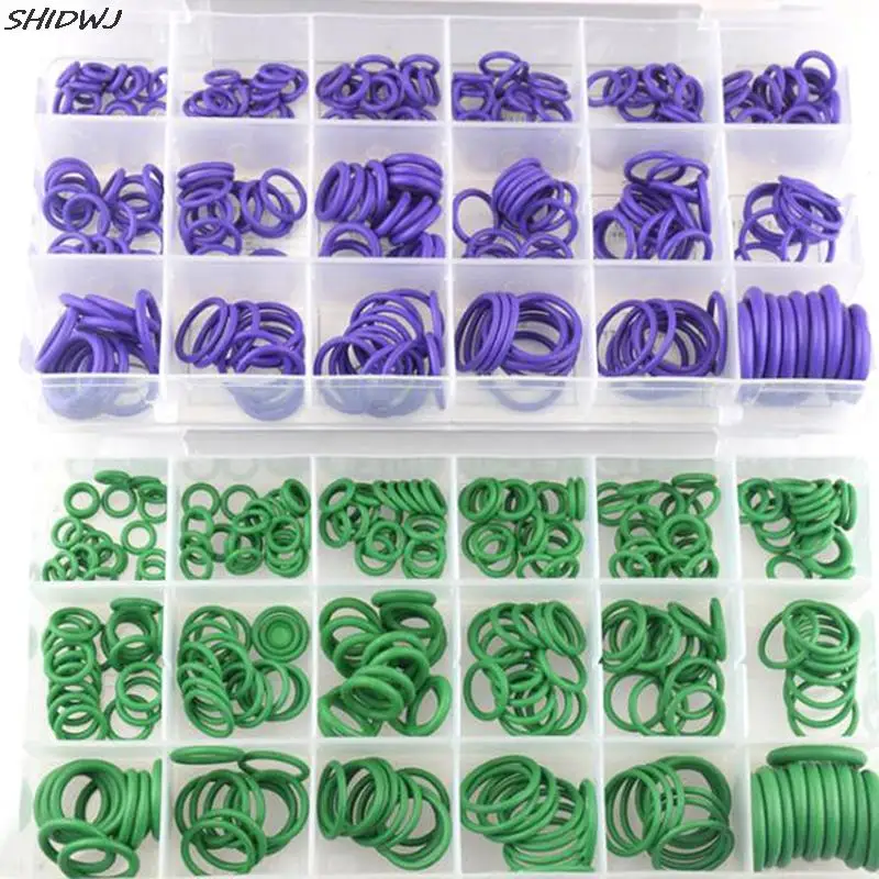 

Уплотнительное кольцо для автомобильного кондиционера 225 шт./компл. 18 размеров, набор резиновых шайб в ассортименте, применимый к R22 R134a, зеле...