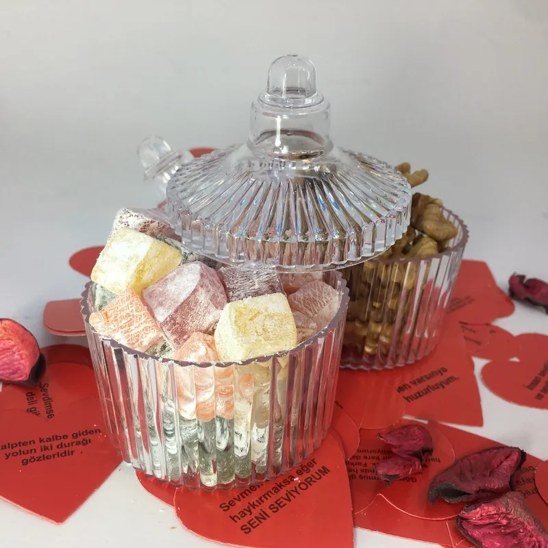 Стеклянный контейнер для конфет 1'li|Коробки обеда| |