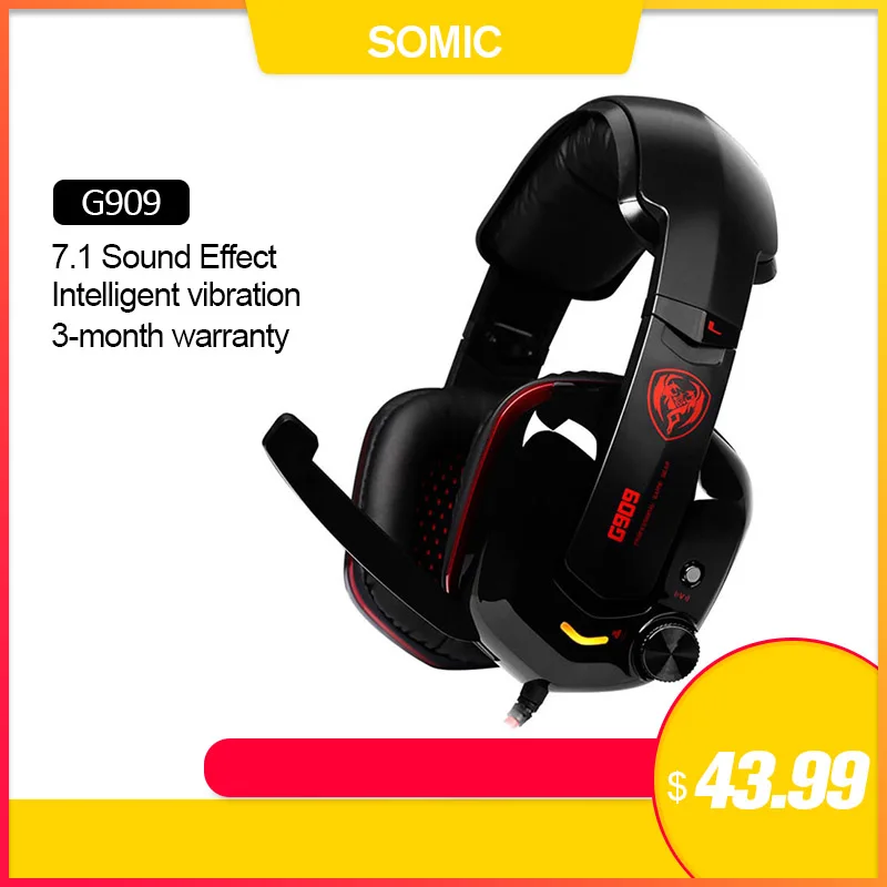 Somic G909 басовая игровая головка в стиле 7.1 электрическая соревнование для еды