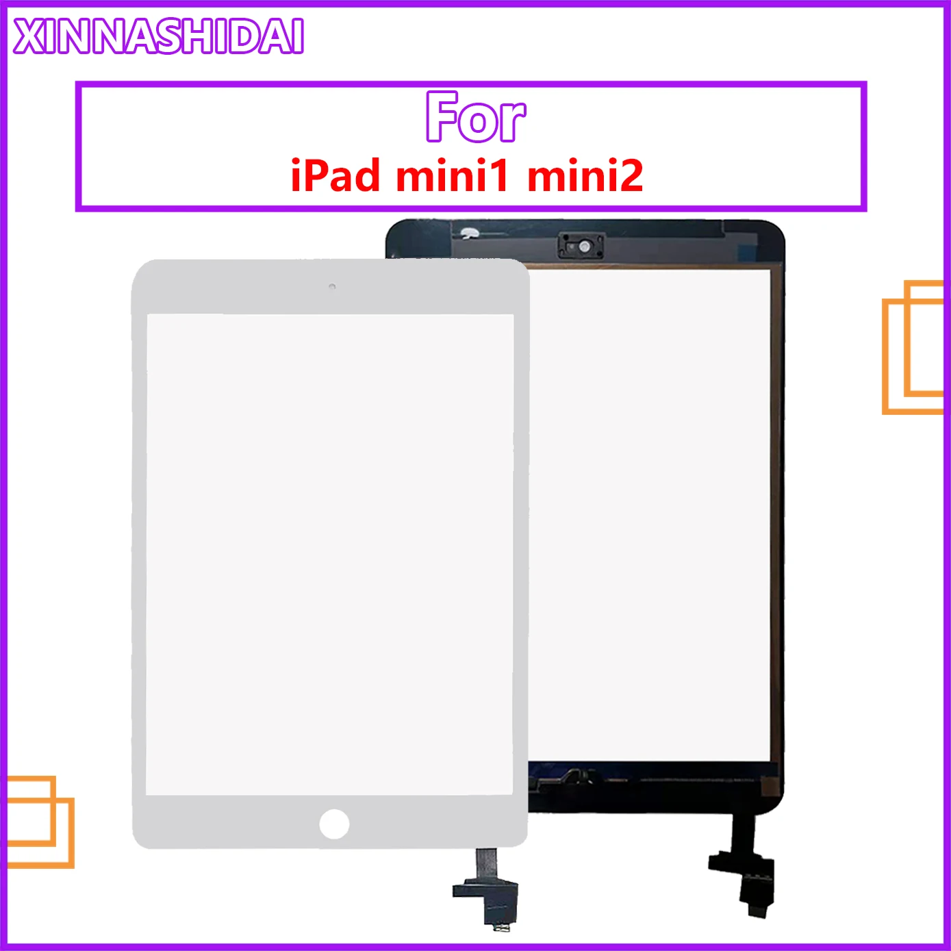 

Тестированный сенсорный экран для iPadMini 1 Mini 2 Mini 3 A1489 A1490 A1491 дигитайзер сенсорного экрана с IC чип соединитель Flex с ключом