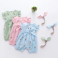 female baby onesie summer light breathable cotton short sleeve foreign style baby clothes ha yi climb clothes summer clothes