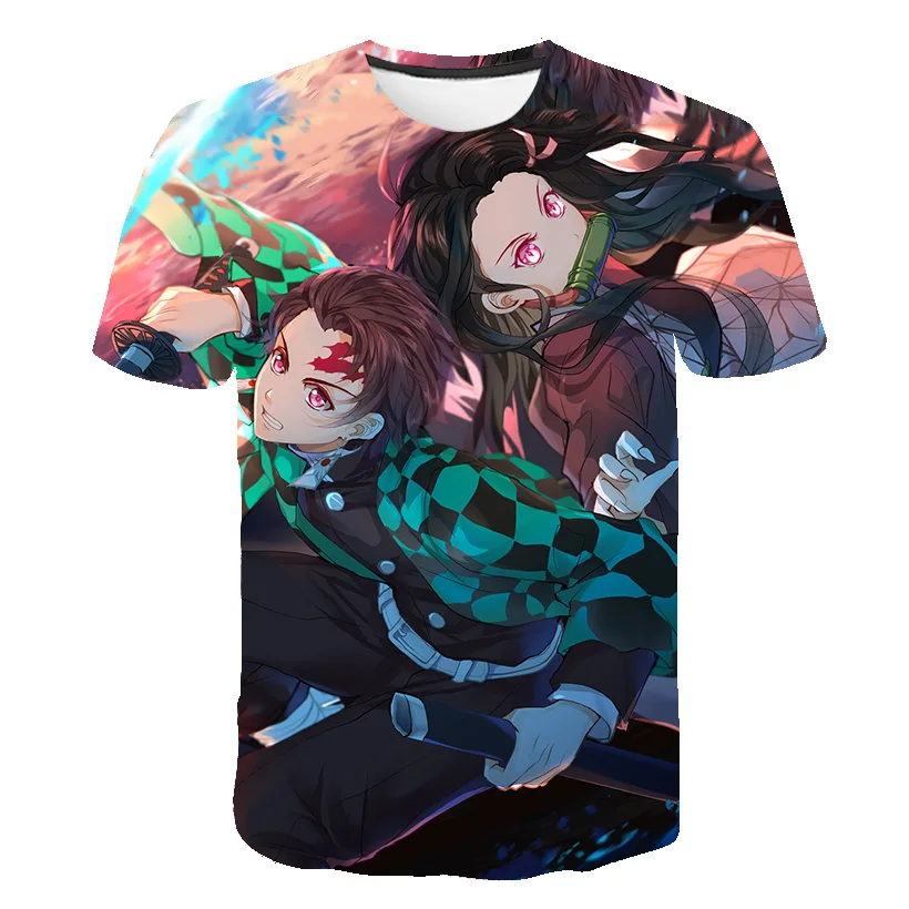 

2020 Cartoon Anime Demon Slayer Kimetsu no Yaiba 3D T Shirt Children's clothes Cool T-shirt Boy Girl Kids 3D Printed Tops Tee