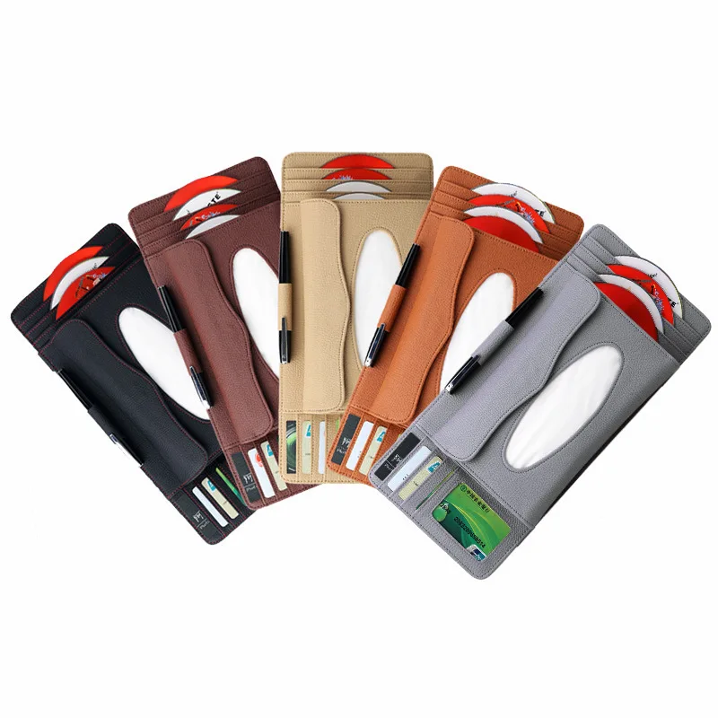 4 в 1 автомобильный солнцезащитный козырек очки Тип туалетная бумага коробка с