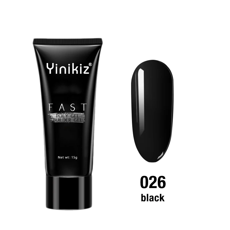 Color-026 Yinikiz стойкий полигель для быстрого наращивания, камуфляжный Светодиодный УФ-полигель, впитывающий клей, накладные ногти - Цвет: Color-026
