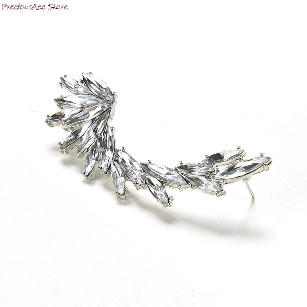 1pc Fashionwomen Earcuff Jewelry Meniscus New Plated Clip on Earrings Rhinestone Ear Cuffs Right | Украшения и аксессуары