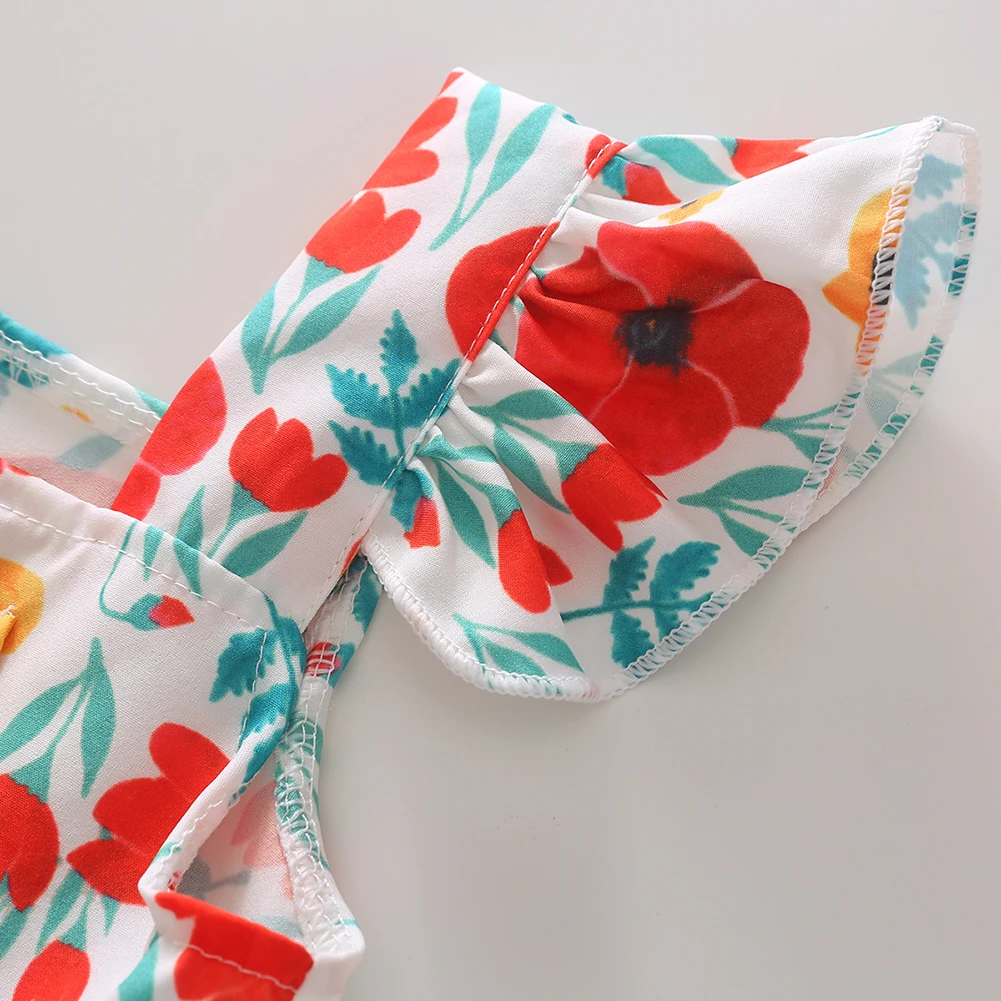 Летние платья для маленьких девочек Мягкие трапециевидной формы без рукавов с