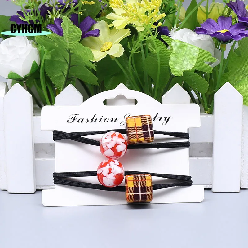 

New Fashion korean amber Hair rope Accessories for designer wholesale Women hair ties elastic hair bands Girls Hair Band A01-7