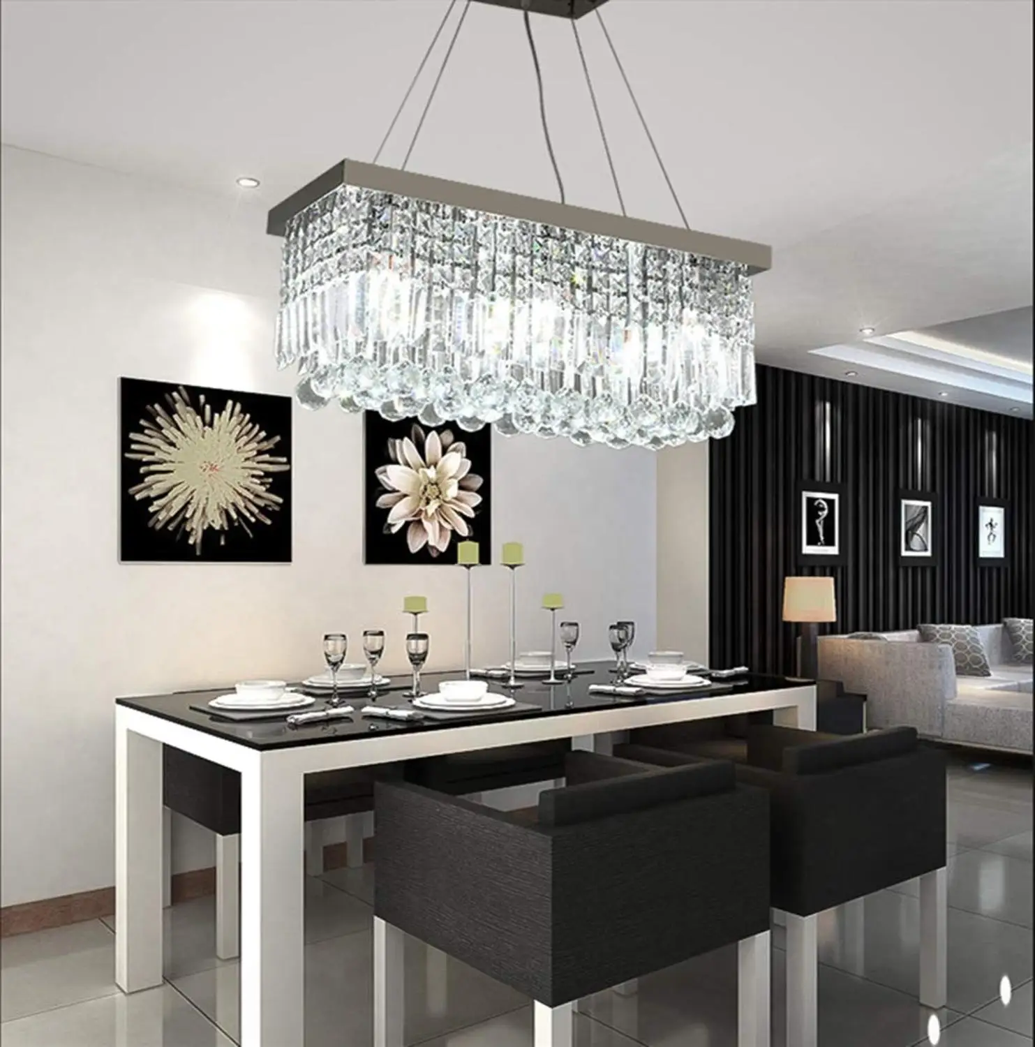 Современные хрустальные люстры K9 освещение капля дождя подвесные потолочные