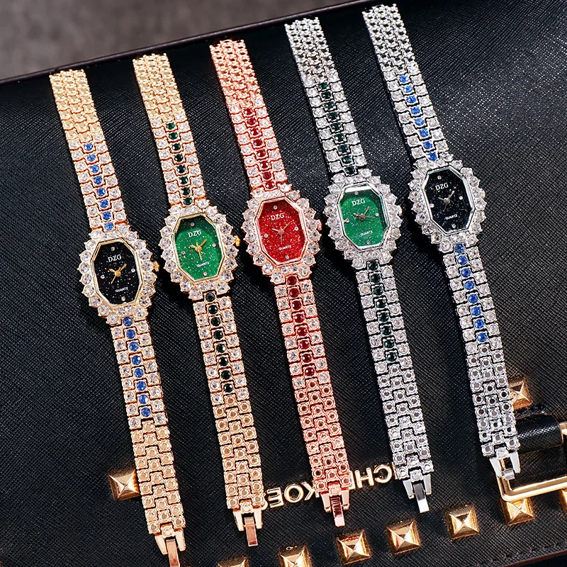 

Square bracelet watch full diamond ladies watch fashion casual starry sky watch