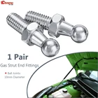 2 шт Серебристые ботинки капот газовом распорком, концевой заделкой шарика шарнирное соединение клапанная пружина спереди и сзади подъемник Поддержка стержень автомобильные аксессуары 10 мм M8