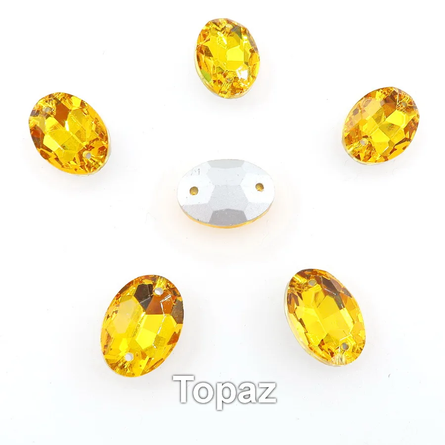 Стразы овальной формы с двумя отверстиями хрустальные стразы бусинами для