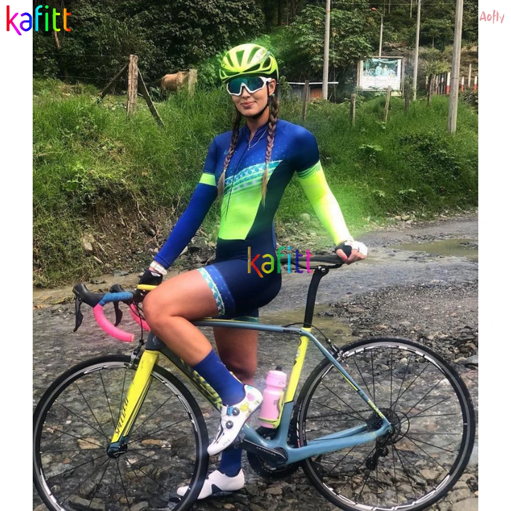 Kafitt триатлона женский с длинным рукавом спортивный костюм горный велосипед