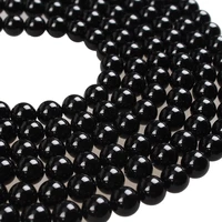 natural stone beads black agate onyx round loose beads 2 3 4 6 8 10 12mm beads for bracelets necklace diy jewelry making
