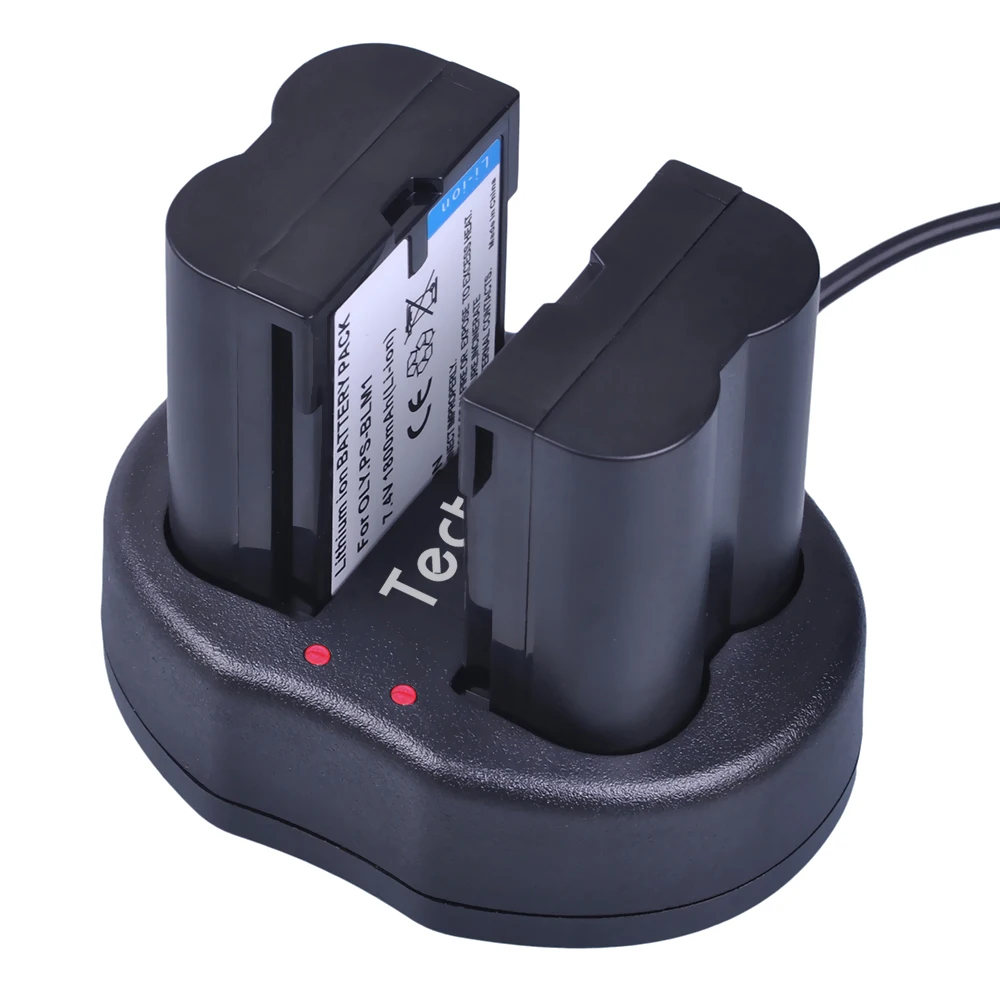 2 шт. аккумулятор Tectra 1800 мА · ч для аккумулятора BLM1 + USB двойное зарядное устройство