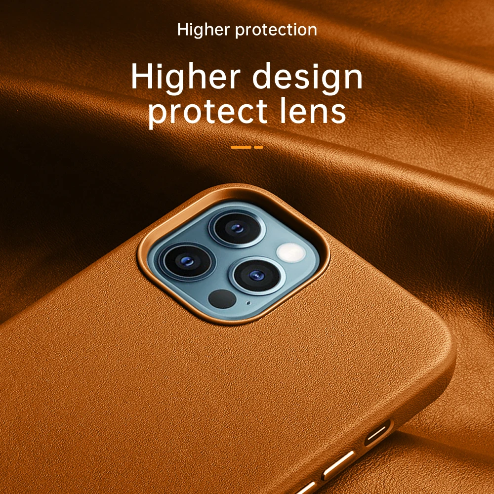 

For Magsafing Magnetic Case For iPhone 12 Pro Max 12 Mini leather Phone Case For iPhone 12 Back Cover Support Wireless Charging