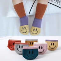 newborn baby socks terry anti slip socks for baby winter warm girls boys coral smile face floor sock hockn clothes accessories