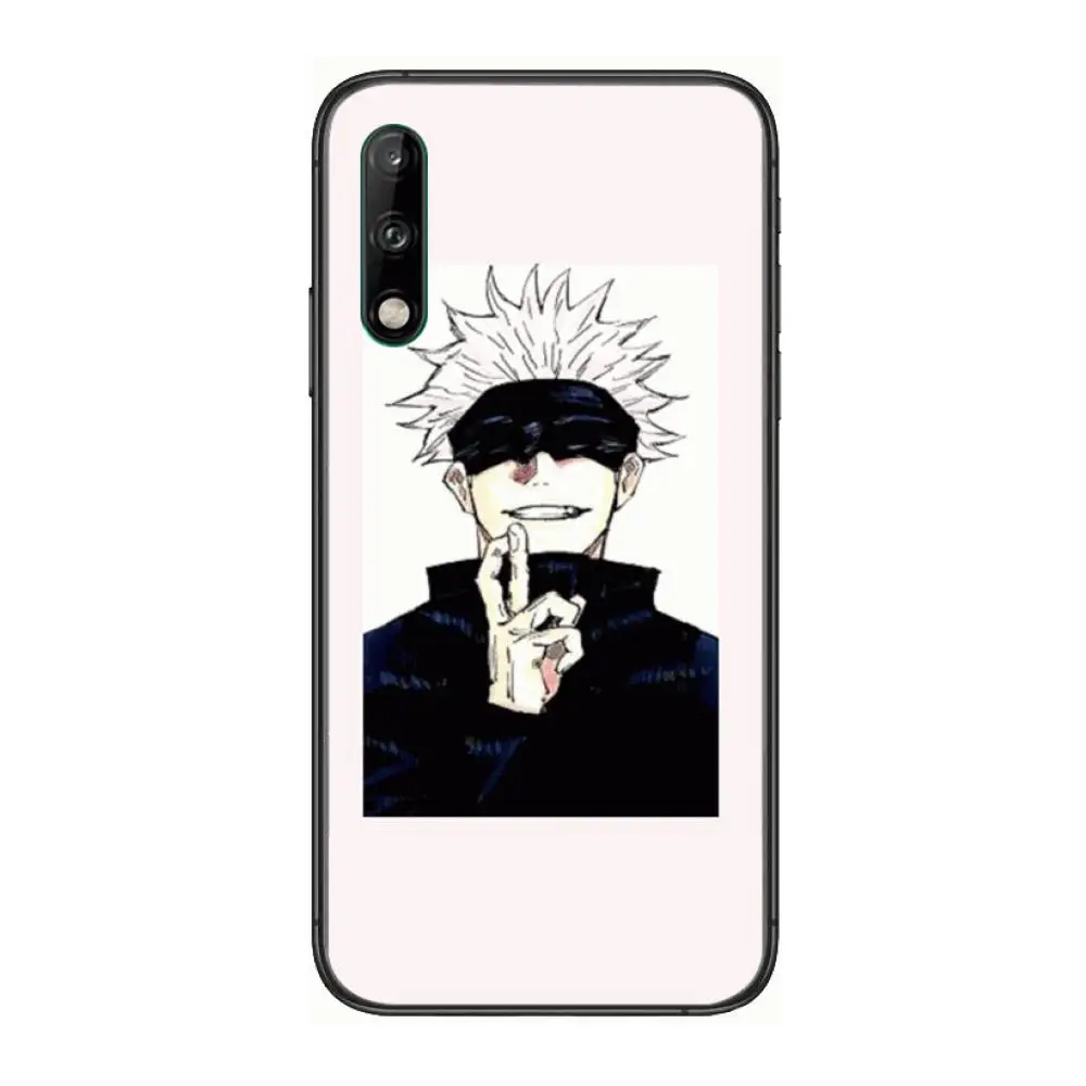 

Anime jujutsu kaisen Clear Phone Case For Huawei Y 5 6 7 8 9 A P S Pro 2020 2019 Black Etui Coque Hoesjes Comic Fashion