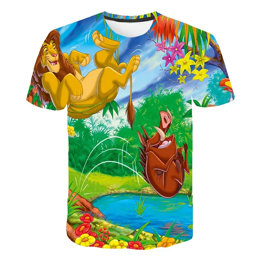 Лидер продаж футболка с объемными животными детская одежда рисунком льва