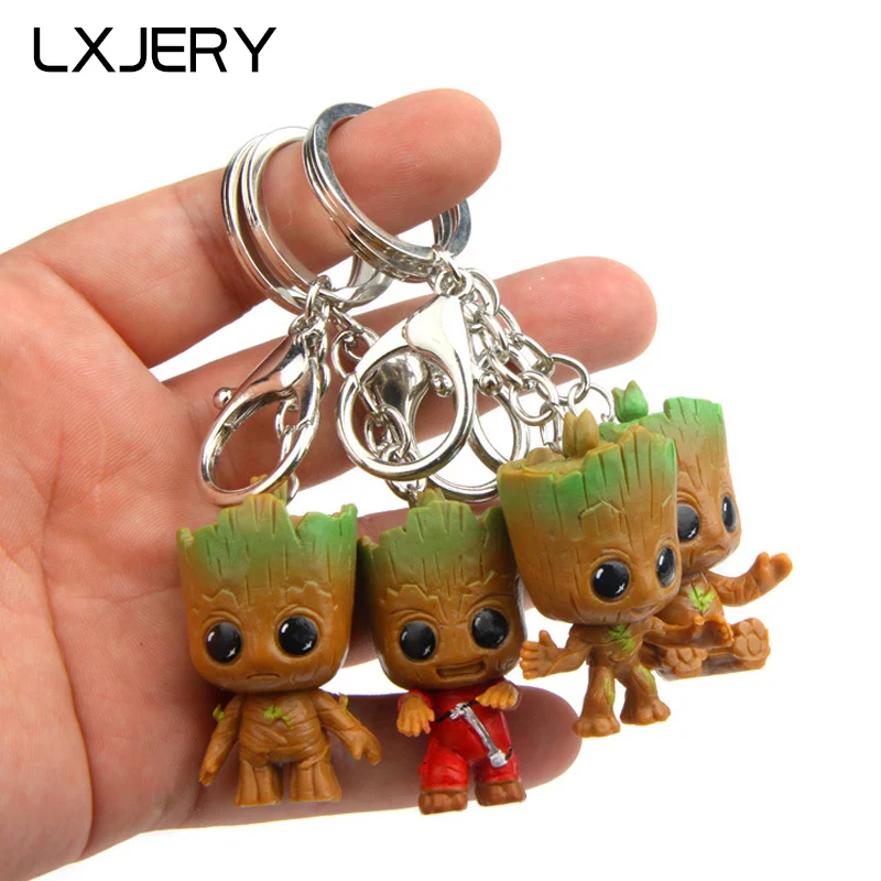 LXJERY 4 стиля мультфильм супер герой Грут стражи брелки галактика сумка кулон брелок для женщин дети девочки дерево человек