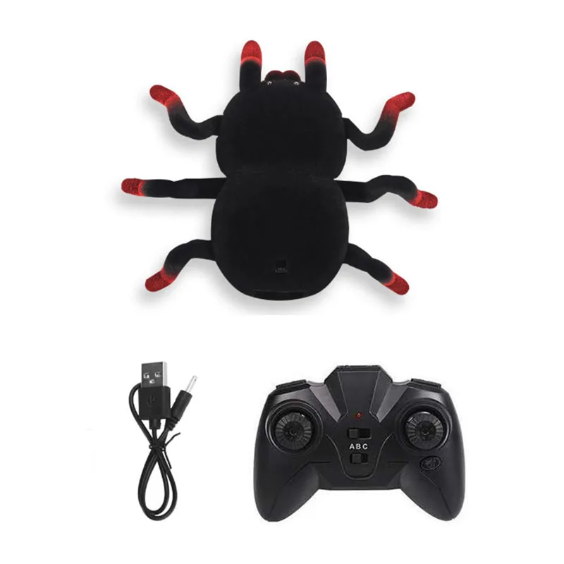 

Infrared Remote Control Plush Climbing Spider Scary Simulation RC Animal Insect Model Novelty Toys Prank Jokes Halloween Gifts