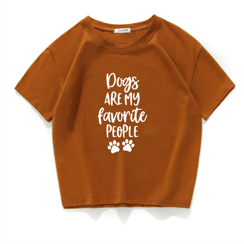 Забавная хлопковая футболка с надписью собак и моих любимых людей женский