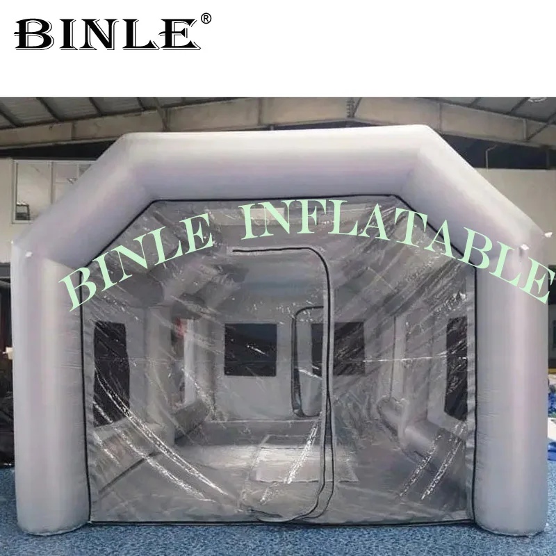 Billig Automobil Riesigen Aufblasbaren Spray Farbe Booth Zelt Aufblasbare Auto Workstation Tan Auto Waschen Garage Zelt Für Aufrechterhaltung