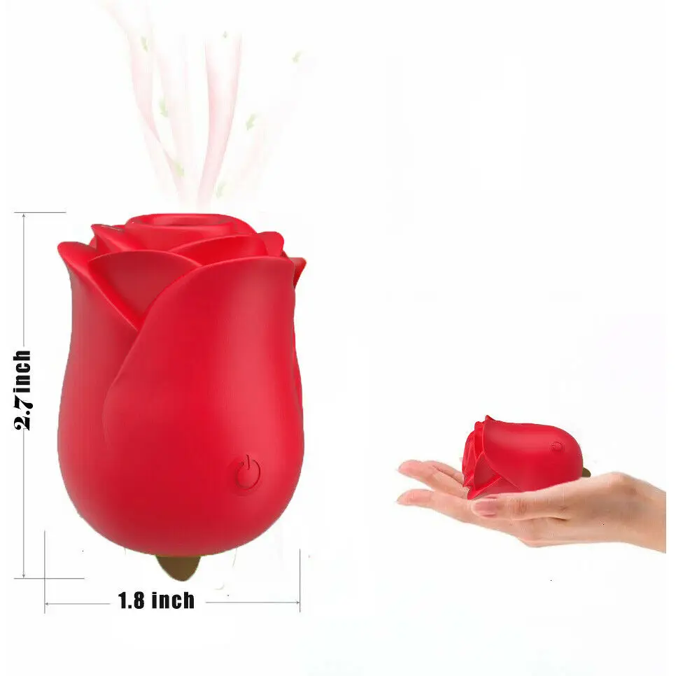 Rechargeable Silicone Rose Clitoral Suction Vibrator sex toys for woman Sucking Pump Women Sucker tongue Lick Clit Stimulator | Красота и