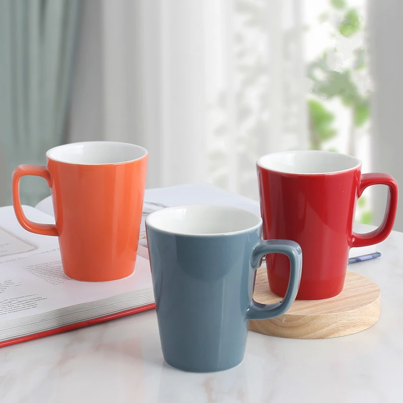 Оригинальные разноцветные глазурованные керамические кружки для капучино латте