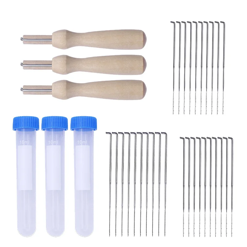 

Войлочные иглы 36 шт./компл., инструменты для валяния из шерсти и войлока, деревянная ручка, стартовый набор, прозрачная бутылка для начинающи...