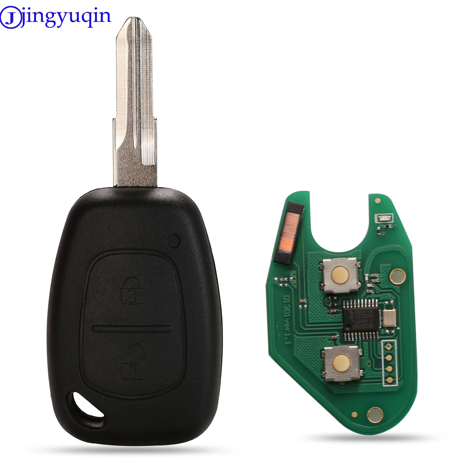 Jingyuqin 2 кнопки дистанционного ключа оболочки ASK 7946PCF 433 МГц ID46 Chip tranmister для Renault Traffic