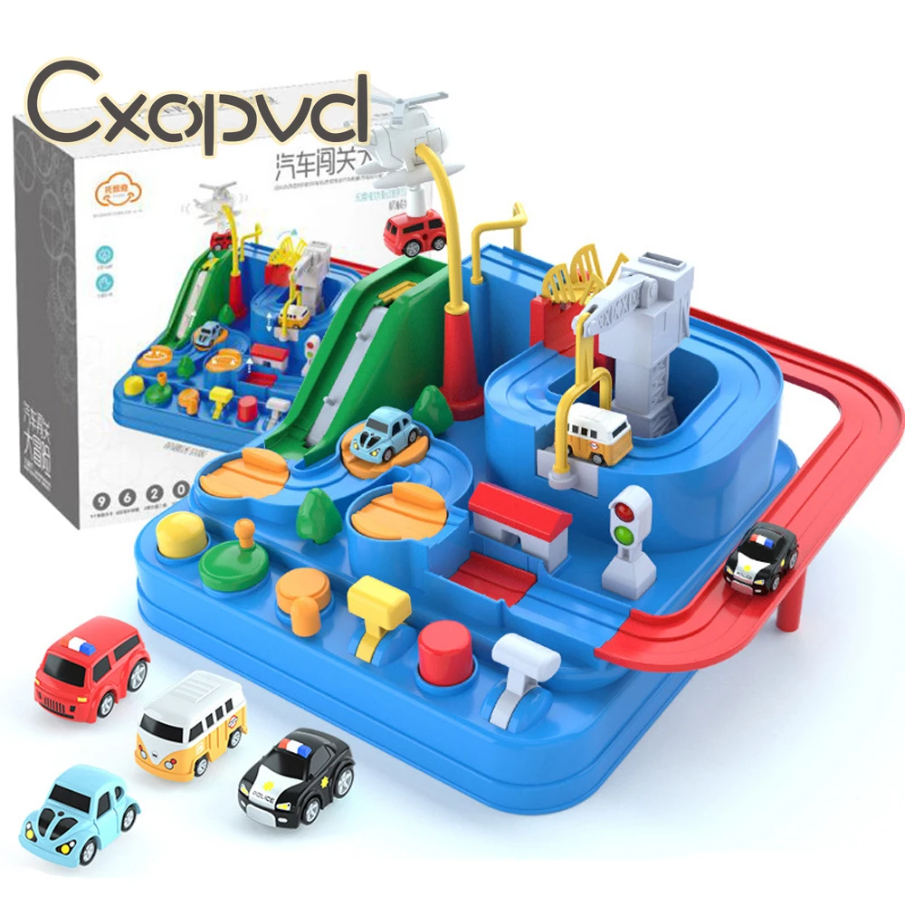 Гоночные треки Дошкольная развивающая игрушка автомобиль головоломка трек