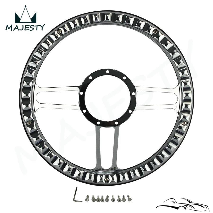 14 &quot9 болт Троицы Стиль Половина обмотки ПВХ Руль + адаптер w/рог для CHEVY| |