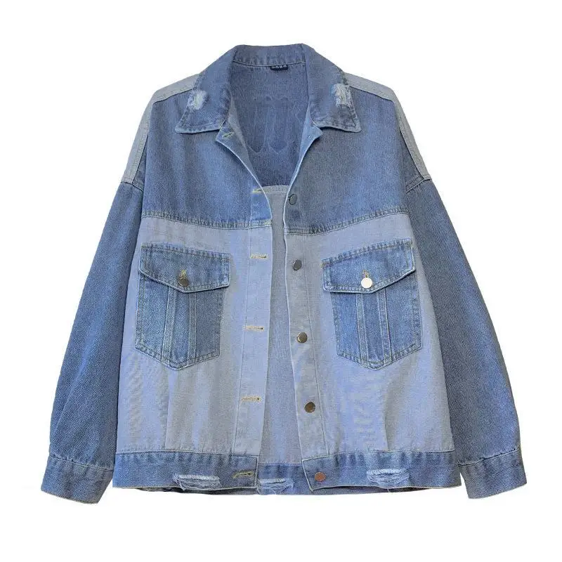 

Denim jacket female 2021 spring and autumn new net red loose bf wind wild retro jacket top ins