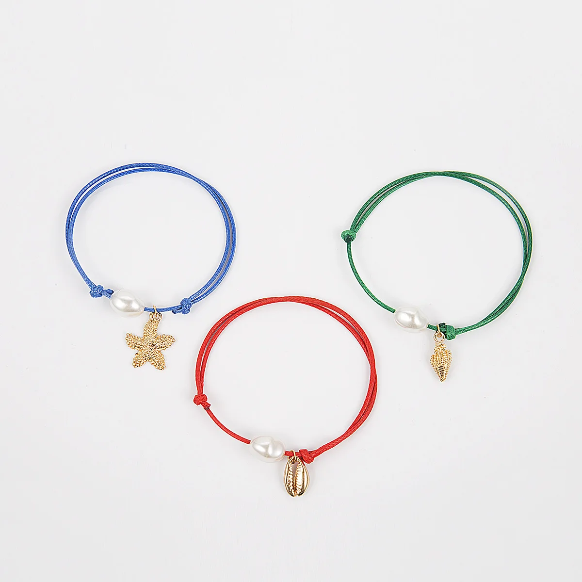 3 шт. раковина Каури браслет женский Регулируемый Бохо макраме дружбы настоящий