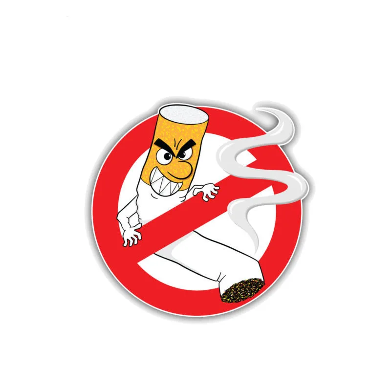

Funny No Smoking Warning Car Sticker Decals Auto Accessories Creative PVC Body Decoration Waterproof Sunscreen Decal 11*11cm