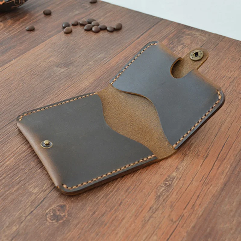 Ручной работы кожаный держатель для карт мужской кошелек кредитных Винтажный