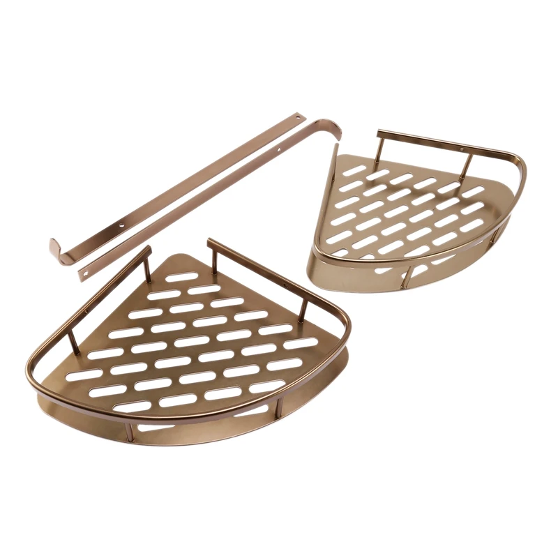 Угловые настенные двойные аксессуары для ванной комнаты полка большая корзина