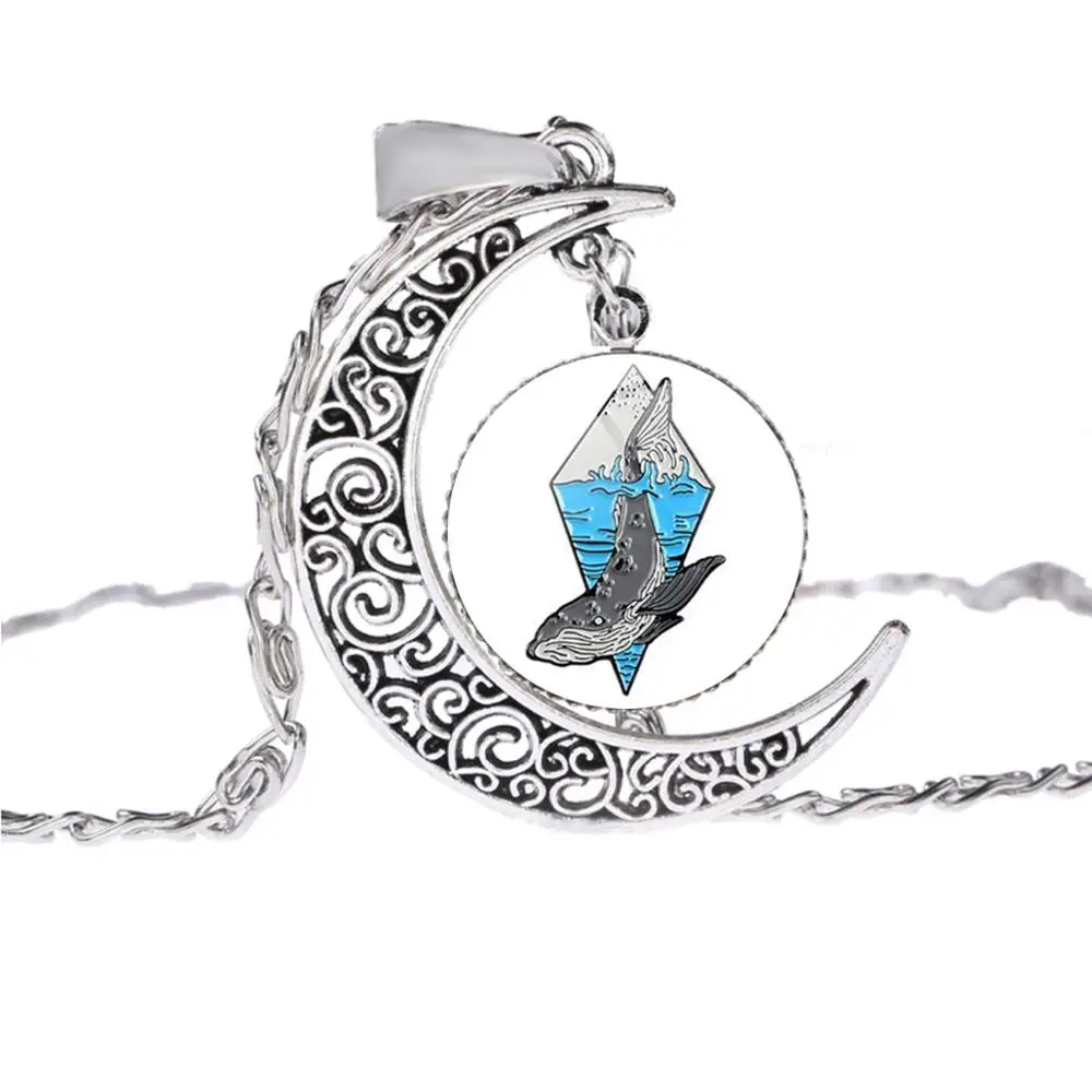 Модное ожерелье с принтом русалки рыбьего хвоста песочные часы большой волны